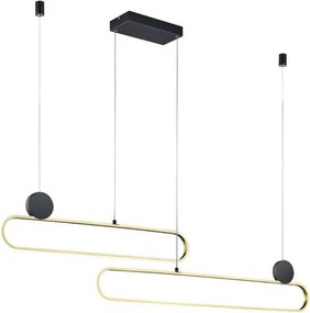 Trio - LED ściemnialny żyrandol na lince GRANT LED/54W/230V 2300/3000/4000K czarny/złoty