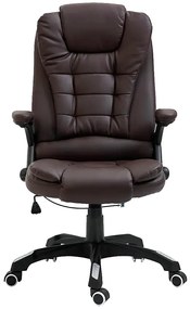 Brązowy rozkładany fotel biurowy - Loker