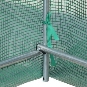 Szklarnia Outsunny 500x200x205cm, Tunel foliowy do pomidorów, Drzwi z moskitierą, Okna, Tunel foliowy ze stali ocynkowanej, Stabilny tunel do uprawy roślin, Szklarnia w komplecie z kotwami do ziemi i linami, Zielony