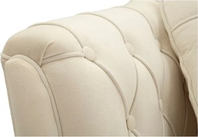 Kremowa aksamitna sofa 130 cm Budapest – Mauro Ferretti