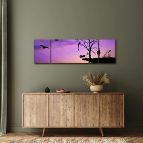 Obraz - Sylwetki zwierząt (170x50 cm)