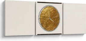 Obraz - Złota ozdoba N⁰1 (z zegarem) (90x30 cm)