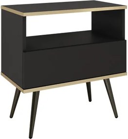ORIANA Szafka nocna S 54 czarna | nogi czarne