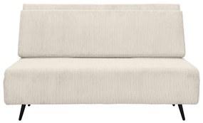 Kremowa sztruksowa rozkładana sofa 140 cm Mallory – Støraa