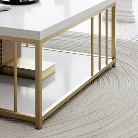 Stolik konferencyjny Zenn White and Gold