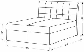 Łóżko tapicerowane z eleganckim zagłówkiem Zauri 2X