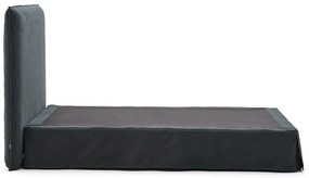 Antracytowe tapicerowane łóżko dwuosobowe 160x200 cm Jaira – Kave Home