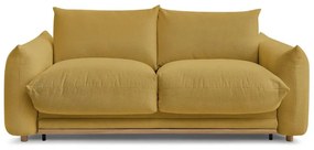 Żółta rozkładana sofa 214 cm Ernest – Bobochic Paris