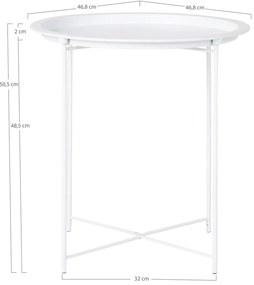 Metalowy okrągły stolik ø 47 cm Bastia – House Nordic
