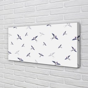 Obraz drukowany na płótnie Kwiaty i Ptaki