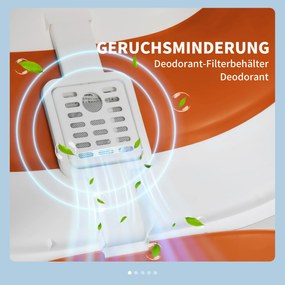 PawHut Kuweta dla Kota z Pokrywą i Łopatką, dla Kotów do 5 kg, 52x41x38 cm, Biały/Pomarańczowy