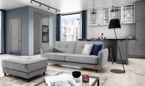 Sofa rozkładana z funkcją spania BELLIS VELVET szara ELTAP