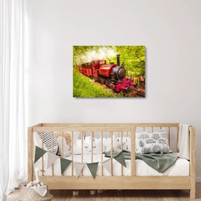 Obraz na szkle pociągu parowego (70x50 cm)