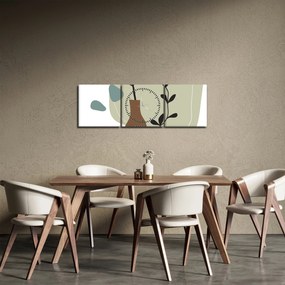 Obraz - Kwiaty w wazonie N⁰2 (z zegarem) (90x30 cm)