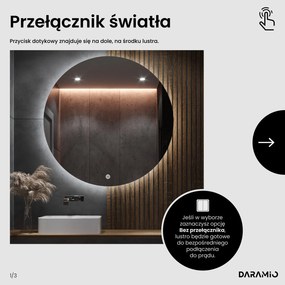 Lustro łazienkowe półokrągłe LED E6