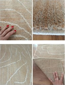 Dywan nowoczesny Fancy Soft Touch poliestrowy beżowy 120 cm x 170 cm