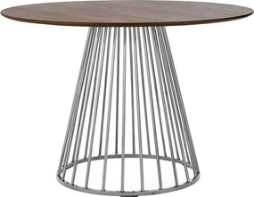 Fornirowany stół na drucianej podstawie Glam Walnut 110