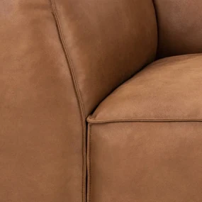 Koniakowa sofa z imitacji skóry 282 cm Fairfield Kentucky – Bonami Selection