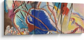 Obraz -  Vasily Kandinsky, Improvisation No. 30 (Cannons), reprodukcje (z zegarem) (90x30 cm)