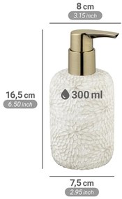 Biały dozownik do mydła z żywicy polimerowej 300 ml Montalfano – Wenko