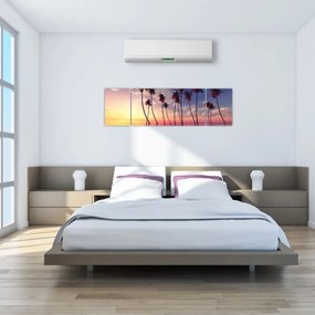 Obraz palm wznoszących się nad powierzchnią (170x50 cm)