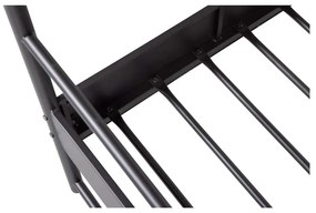 Czarne metalowe łóżko dwuosobowe vtwonen Bunk, 160x200 cm