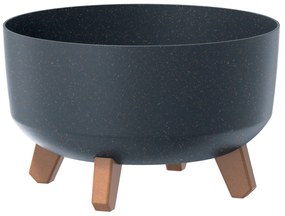 Donica ogrodowa okrągła Gracia Low Eco 30 cm antracyt PROSPERPLAST