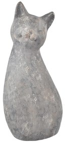 InDecor Ceramiczna kotka Meg szara, 33 x 26 x 83cm