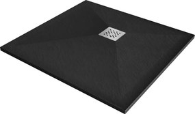 Mexen Stone+ brodzik kompozytowy kwadratowy 100 x 100 cm, czarny - 44701010