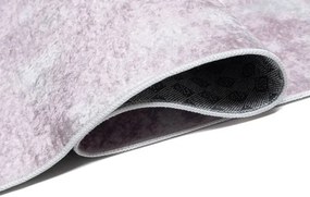 Jasnoróżowy dywan dla dzieci z grą w klasy i króliczkami E7-C12