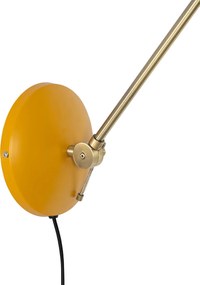 Retro lampa ścienna żółta z brązem - Milou