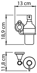 GEDY NV8013 Nevis Dozownik mydła, ceramika, chrom