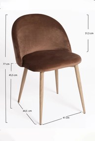 Zestaw 4 Krzese Vint Aksamitne