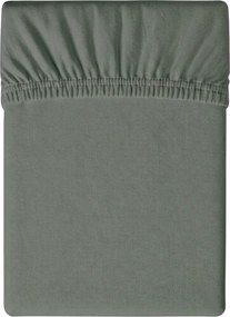 PrzytulneMieszkanie.pl Prześcieradło jersey ciemnozielone 180 x 200 cm