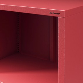 Regał na książki MARIO, 500 x 1800 x 350 mm, Modern: czerwony