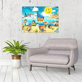 Obraz - Dzień na plaży (70x50 cm)