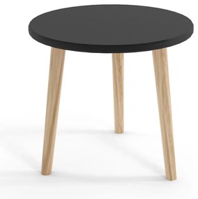 Minimalistyczny stolik kawowy czarny blat - Industo