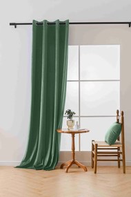 Miętowa zasłona zaciemniająca VELVET 140x250 cm Zawieszanie: Taśma z wiązaniami