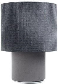 Szara lampka nocna pokryta welurem - A339 G9-K66