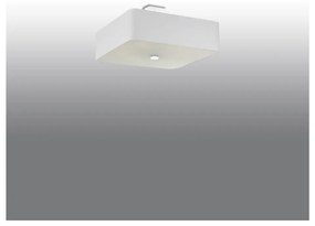 Biała lampa sufitowa z tekstylno-szklanym kloszem 45x45 cm Kortez – Nice Lamps