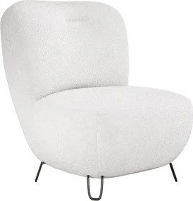 Fotel LUIS skandynawski wolnostojący na metalowych nogach w tkaninie NOW OR NEVER 01