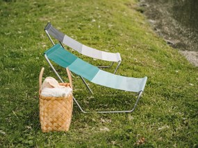 Składane leżak plażowy SAND, zielone paski