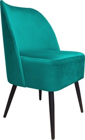 Fotel DUBAJ tkanina Welur noga metalowa : Kolor nogi - Czarna stożek, Kolor tkaniny - VELVET - MG20