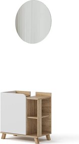 Zestaw mebli łazienkowych sonoma/biały 60x35x65 karen