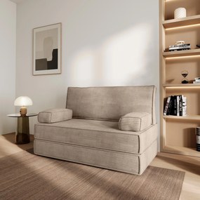 Masseno Sofa piankowa LADIA z funkcją spania - Beżowy - POSO 02 / Bez stelaża