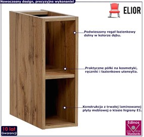 Dolny regał łazienkowy w kolorze dębu R9-S90