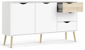 Biała komoda OSLO 75381 z 3 szufladami