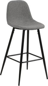 Stołek barowy na metalowych nogach Wilma light grey