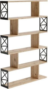 Regał na książki – 90 cm x 138 cm x 20 cm – Sosna atlantycka – Płyta wiórowa