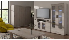 Pojemna biała komoda z 4 szufladami do salonu